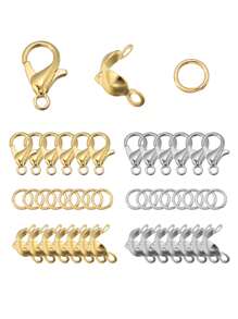 1box Open Jump Ring Lobster Clasps Jewelry Findings Kit For Bracelet Necklace Jewelry Making - Multicolor - View 3