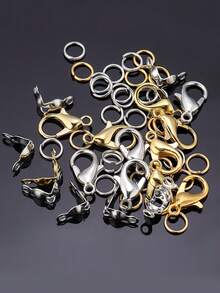 1box Open Jump Ring Lobster Clasps Jewelry Findings Kit For Bracelet Necklace Jewelry Making - Multicolor - View 5