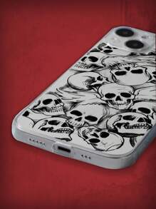 ROMWE Grunge Punk 1入組骷髏圖案手機殼適用於iphone頹廢搖滾手機殼 - 彩色 - 查看 4