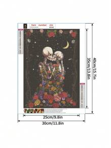 1set PMMA DIY Diamond Painting Without Frame, Modernist Skeleton Pattern DIY Diamond Painting For Craft