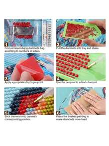 1set PMMA DIY Diamond Painting Without Frame, Modernist Skeleton Pattern DIY Diamond Painting For Craft