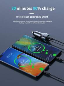 1入組雙端口車載充電器 - 黑色 - 查看 6