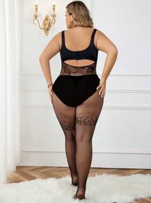 Áo Lót Gọi cảm Kích Thước Lớn Cắt ra cắt màu trơn - màu đen - Xem 2