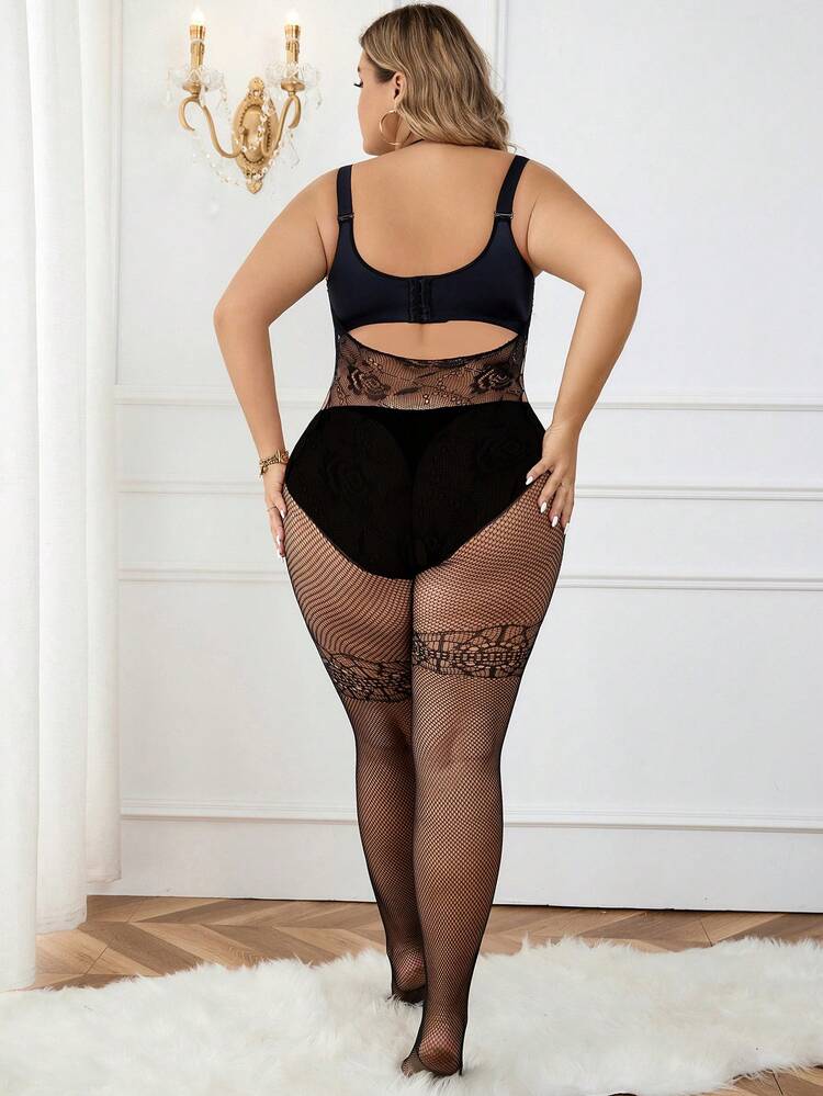 Áo Lót Gọi cảm Kích Thước Lớn Cắt ra cắt màu trơn - màu đen - Xem 2