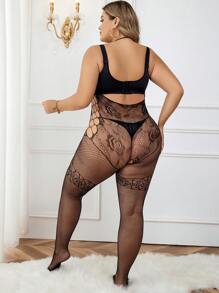 Áo Lót Gọi cảm Kích Thước Lớn Cắt ra cắt màu trơn - màu đen - Xem 3