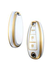 1pc Protective Cover compatible with Suzuki Car Keys - White - View 1