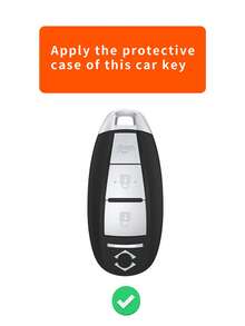 1pc Protective Cover compatible with Suzuki Car Keys - White - View 3
