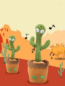 1pc Cactus Design Cat Teaser Toy For Cat For Play - Green - View 2