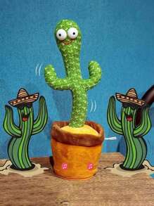 1pc Cactus Design Cat Teaser Toy For Cat For Play - Green - View 3