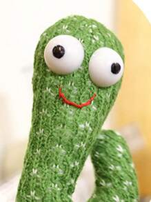 1pc Cactus Design Cat Teaser Toy For Cat For Play - Green - View 5