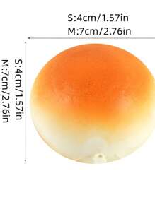 1pc Bread Design Cat Squeeze Toy For Cat For Play - Yellow - View 3