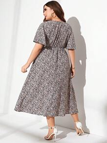 SHEIN Clasi Đầm Plus Size Trọn gói Họa tiết hoa Boho - Nhiều màu - Xem 2