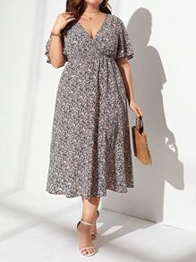 SHEIN Clasi Đầm Plus Size Trọn gói Họa tiết hoa Boho - Nhiều màu - Xem 5