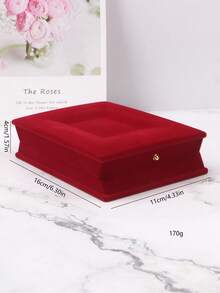 1 PVC Hộp Bảo Quản Trang Sức Tối Giản Màu Đỏ Nhiều Lưới Trang Sức Lưu Trữ Đồ Dành Cho Gia Đình - Đỏ - Xem 7