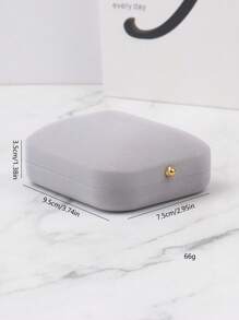 1 Hộp Nhựa PVC Trang Sức Hộp Bảo Quản Tối Giản Màu Xám Cổ Vuông Hộp Bảo Quản Cho Gia Đình - Xám - Xem 7