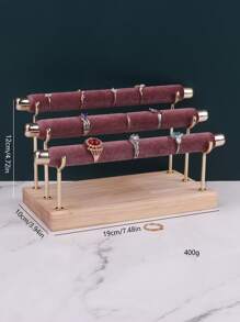 1入組木頭環形展示架 - 紫色 - 查看 7