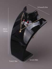1pc/6pcs Necklace Display Stand For Big Necklaces - Black - View 2