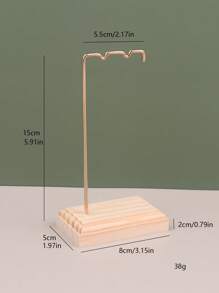 1pc Iron Earring Storage Rack - Gold - View 7