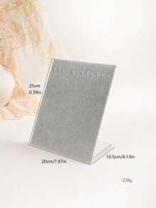 1 PC Polyester Trang Sức Trưng Bày Giá Đỡ, Tối Giản Vòng Cổ Màu Xám Có Giá Để Đồ Cho Gia Đình - Xám - Xem 5