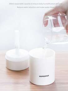 便攜霧面加濕器,迷你加濕器,加濕器適用於車桌子家庭辦公室,安靜,汽車關閉,小酷霧面加濕器帶彩色LED小夜燈,USB個人書桌加濕器適用於車辦公室家庭旅行 - 白色 - 查看 10