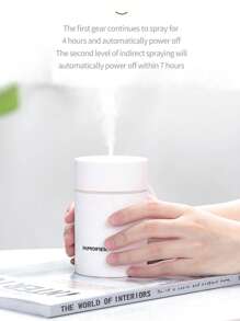 便攜霧面加濕器,迷你加濕器,加濕器適用於車桌子家庭辦公室,安靜,汽車關閉,小酷霧面加濕器帶彩色LED小夜燈,USB個人書桌加濕器適用於車辦公室家庭旅行 - 白色 - 查看 11