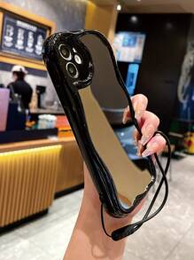 Mirror Phone Case With Lanyard - Black - View 5