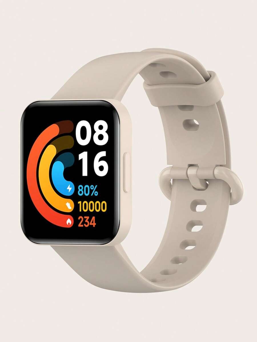 Gelang Jam Silikon Warna Solid Kompatibel Dengan Xiaomi Redmi Watch 2 Lite - Krem - View 1