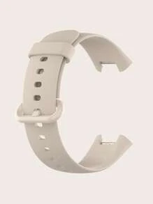 Gelang Jam Silikon Warna Solid Kompatibel Dengan Xiaomi Redmi Watch 2 Lite - Krem - View 6