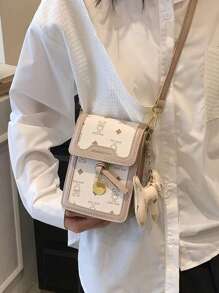 Mini Retro Print Phone Bag, Casual Shoulder/Crossbody Bag - Multicolor - View 2