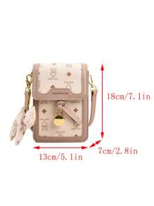 Mini Retro Print Phone Bag, Casual Shoulder/Crossbody Bag - Multicolor - View 9