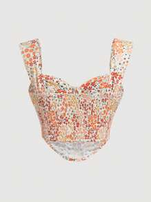 SHEIN MOD 大碼碎花吊帶上衣 - 彩色 - 查看 2