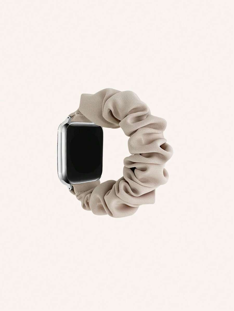 1入組緞面抓綁帶柔軟彈性手帶，適用於Apple Watch帶，適用於49/45/44/42/41/40/38mm的Apple Watch帶，兼容Apple Watch帶Apple Watch帶帶Apple Watch帶Apple Watch帶帶Ultra/SE 8/7/6/5/4/3/2/1 - 卡其色 - 查看 1