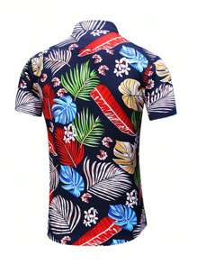 Áo sơ mi Nam Nút phía trước Nhiệt đới Boho - Nhiều màu - Xem 2