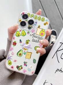 卡通酪梨圖案手機殼 - 彩色 - 查看 2