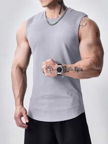 Manfinity Sport Corelite Herren einfarbiges Sporttank Top, Trainingstop, atmungsaktiv