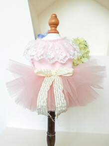 1 chiếc nơ thêu hoa trang trí thú cưng cho chó và mèo cho mùa hè - Hồng - Xem 4