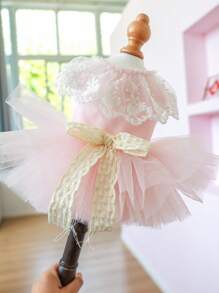 1 chiếc nơ thêu hoa trang trí thú cưng cho chó và mèo cho mùa hè - Hồng - Xem 5