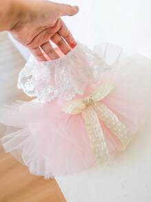 1 chiếc nơ thêu hoa trang trí thú cưng cho chó và mèo cho mùa hè - Hồng - Xem 7