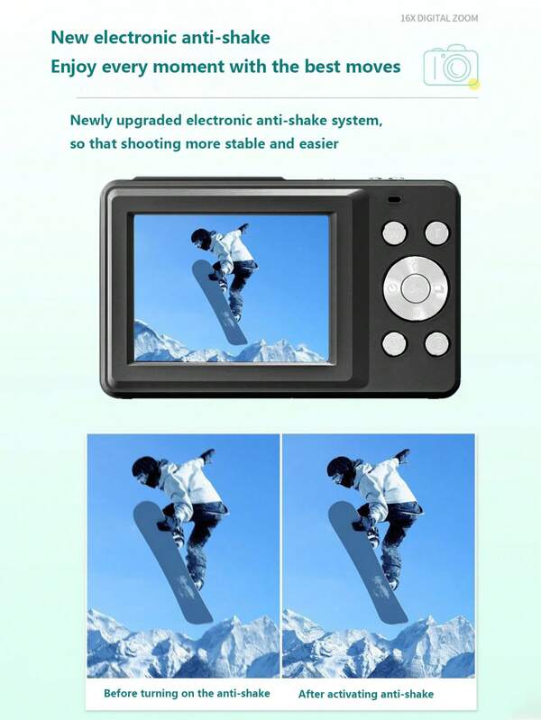 44MP 1080P FHD Digital Camera 16X Digital Zoom Cameras For Vloging, 2.4