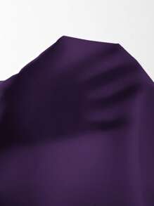 SHEIN Clasi 褶皺素色上衣 - 紫羅蘭色 - 查看 4