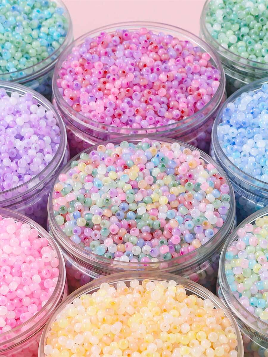 1set Fashionable DIY Glass Beads For Women For DIY Jewelry Making - Multicolor - View 1