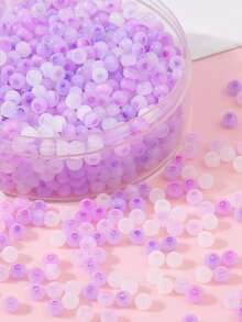 套時尚 4 毫米 DIY 女用玻璃珠，適合 DIY 珠寶製作 - 紫色 - 查看 3