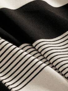 DAZY 条纹印花落肩T恤和短裤休闲套装睡衣 - 彩色 - 查看 3