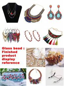 1set Fashionable DIY Glass Beads For Women For DIY Jewelry Making - Multicolor - View 5