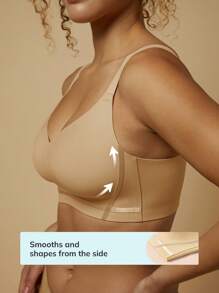LUVLETTE Áo ngực không gọng silicon Dream Curve 2ndSkin Wireless Unlined Lounge No Show - Màu be - Xem 3