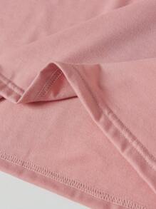 Butterfly & Letter Graphic Tee - Baby Pink - View 5