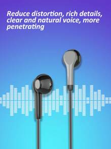 Type C插孔降噪有線入耳式耳機 - 黑色 - 查看 5