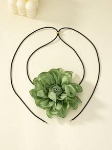 1對時尚深綠燒邊花卉彩色女士項鍊和腰鏈 - 彩色 - 查看 4