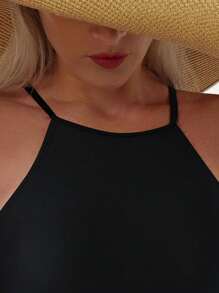 SHEIN Swim Summer Beach Leopard High Waisted Bikini Set - Multicolor - View 4