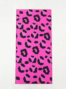 滿版印花沙灘巾 - 玫紅色 - 查看 2